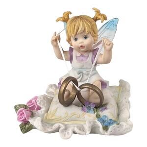 My Little Kitchen Fairies WEDDING RING Bands FAIRIE Figurine Fairy Cake Topper